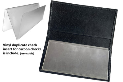 Black American Bison Checkbook Cover - Bullhide Belts
