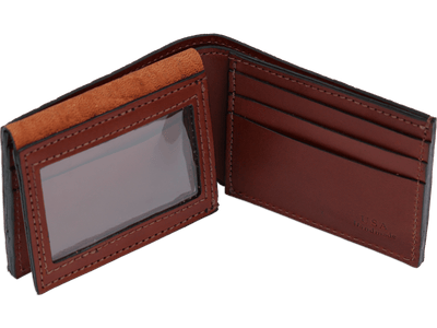 Caramel Brown Elephant Luxury Designer Exotic Bifold Wallet With Flip Up ID Window **SHIPS APRIL 8th** - BullhideBelts.com