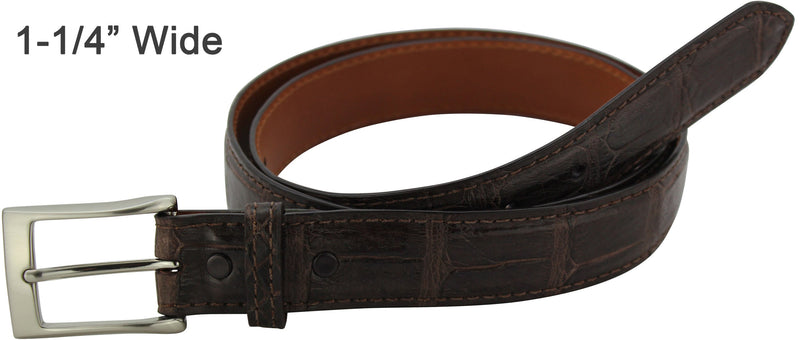 Bullhide Belts Brown American Alligator Dress or Casual Designer Belt