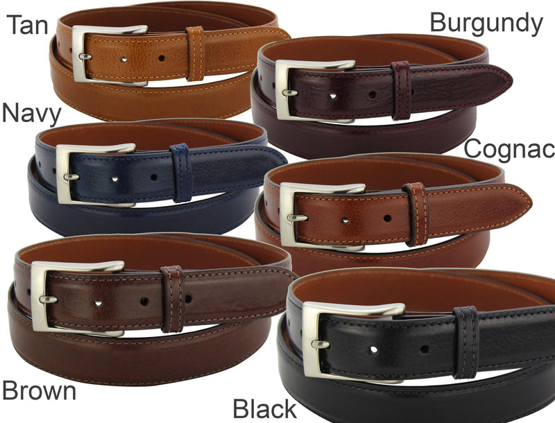 Burgundy Italian Calf Leather Designer Full Grain Leather Belt (Allow Approx. 4 Weeks To Ship) - Bullhide Belts