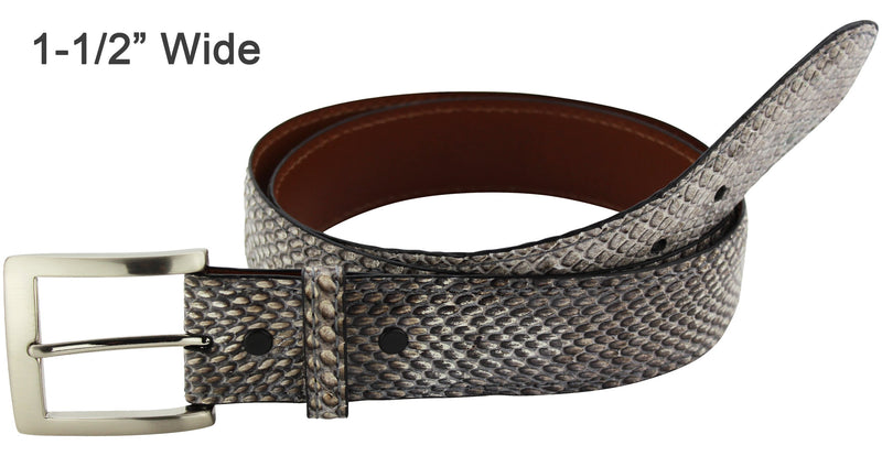 Bullhide Belts Cobra Snake Skin Dress or Casual Designer Belt