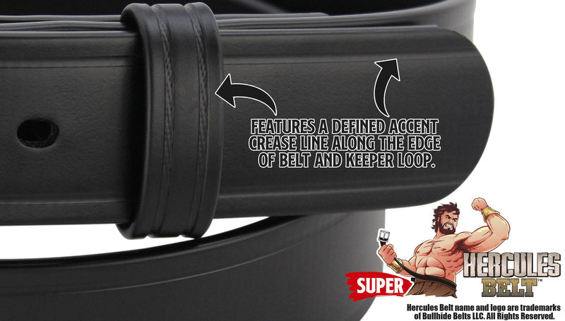 The Hercules Belt™ -  Black Max Thick With Gunmetal Buckle 1.50" (H550BK) - Bullhide Belts