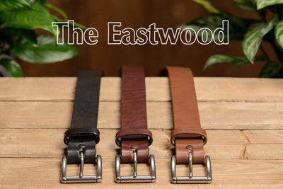 The Eastwood: Men's Brown Non Stitched Leather Belt Max Thick 1.50" - Bullhide Belts