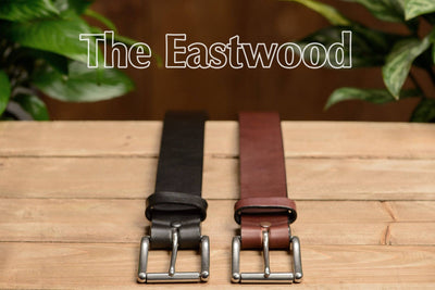 The Eastwood: Men's Black Non Stitched Leather Belt Max Thick 1.75" Extra Wide - Bullhide Belts
