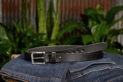 The Eastwood: Men's Black Non Stitched Leather Belt Max Thick 1.25" - Bullhide Belts