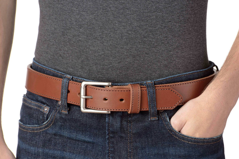 The Maverick: Caramel Tan Stitched 1.50" - Bullhide Belts