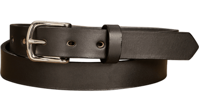 The Colt: Men's Black Non Stitched Leather Belt Petite Width 1.00" - Bullhide Belts