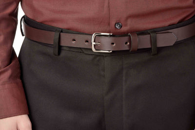 The Colt: Men's Brown Non Stitched Leather Belt Petite Width 1.00" - Bullhide Belts