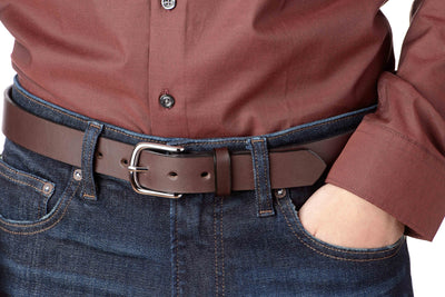 The Colt: Men's Brown Non Stitched Leather Belt 1.25" - Bullhide Belts