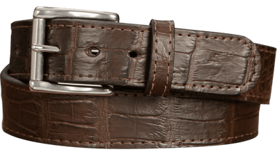 Brown American Alligator Max Thickness Belt - Bullhide Belts