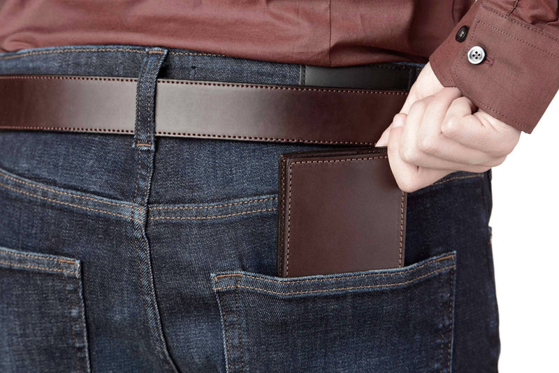 Brown Premium Leather 6 Card Slot Bifold Wallet - Bullhide Belts