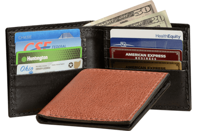 Brown American Bison Bifold Wallet - Bullhide Belts