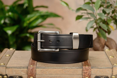 The Hercules Belt™ -  Black Max Thick With Stainless Buckle And Keeper 1.50" (H510BK) - Bullhide Belts