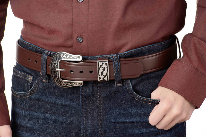 The Hercules Belt™ -  Brown Max Thick With Western Buckle And Keeper 1.50" (H570BR) - Bullhide Belts