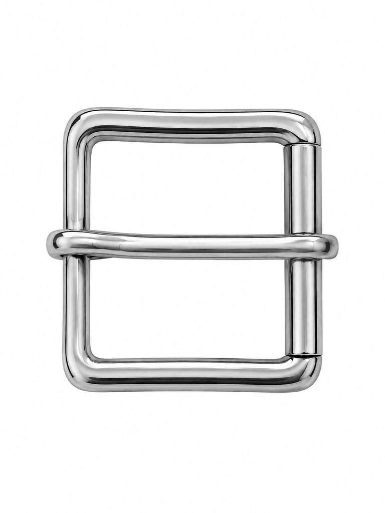 men's dress belt unique buckle minimalist square sculptural titanium 32mm Paul Revere: Stainless Steel Roller enjoying a casual outing Color:Rustic Brown Wood Grain Print ASTR The Label Jesalyn Vintage-Mode