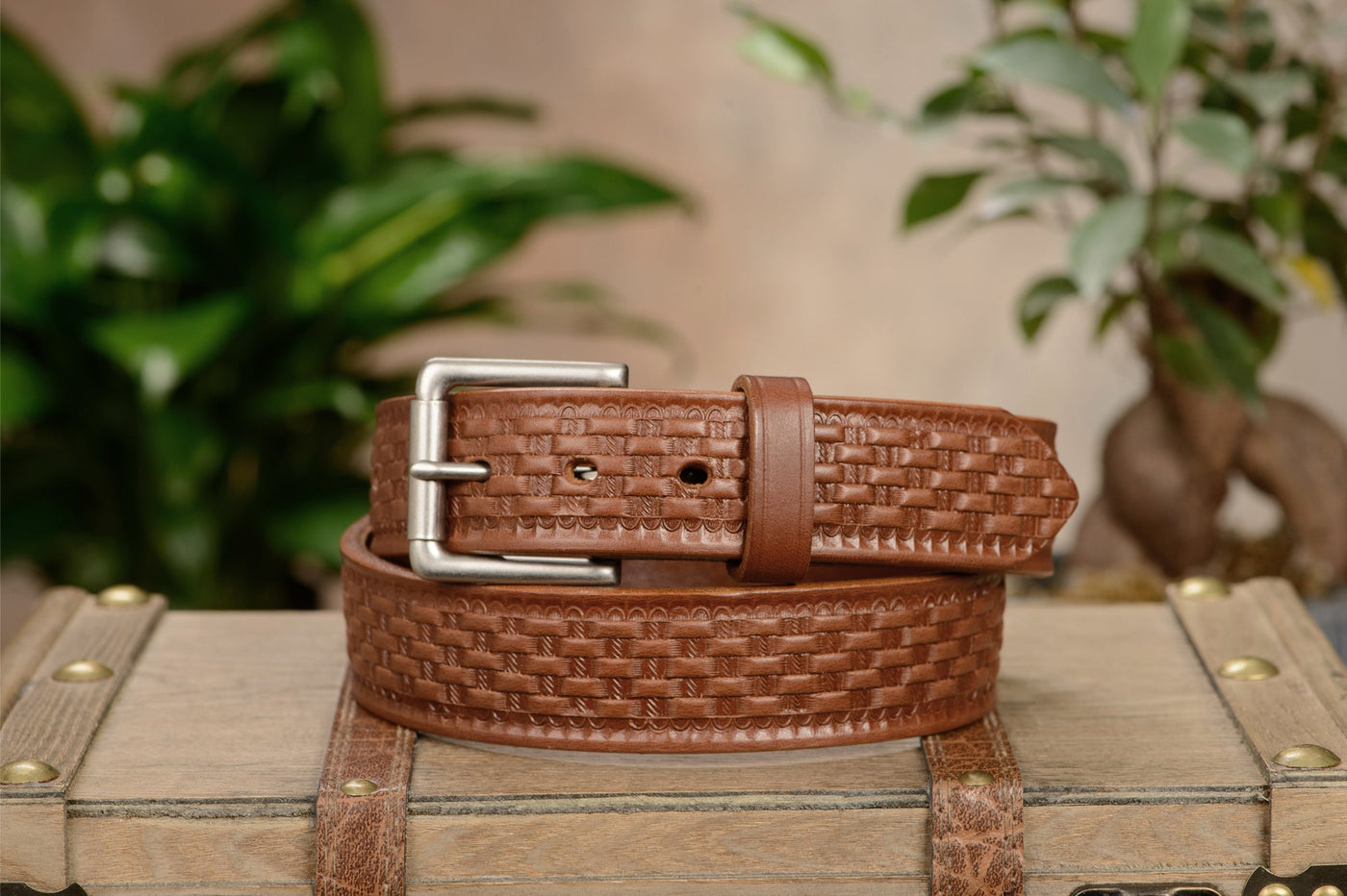 Buffalo Leather Belt - Made in USA - Handmade