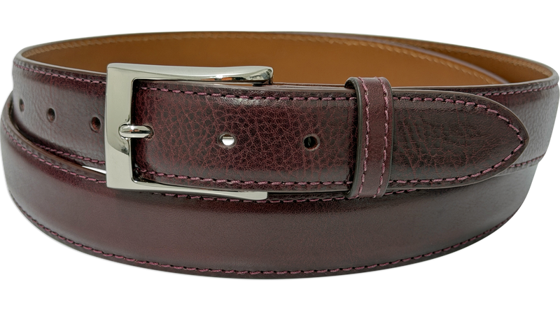 Men's Luxury Burgundy Italian Calf Leather Dress Belt 1" BullhideBelts.com Men's Luxury Burgundy Italian Calf Leather Dress Belt 1" BullhideBelts.com