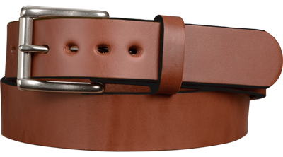 VALENTINE'S DEAL - The Eastwood: Medium Brown Non Stitched Max Thick Leather Belt 1.50" - BullhideBelts.com