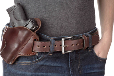 The Norris: Men's Brown Stitched Leather Belt Max Thick With Steel Core 1.50" - Bullhide Belts