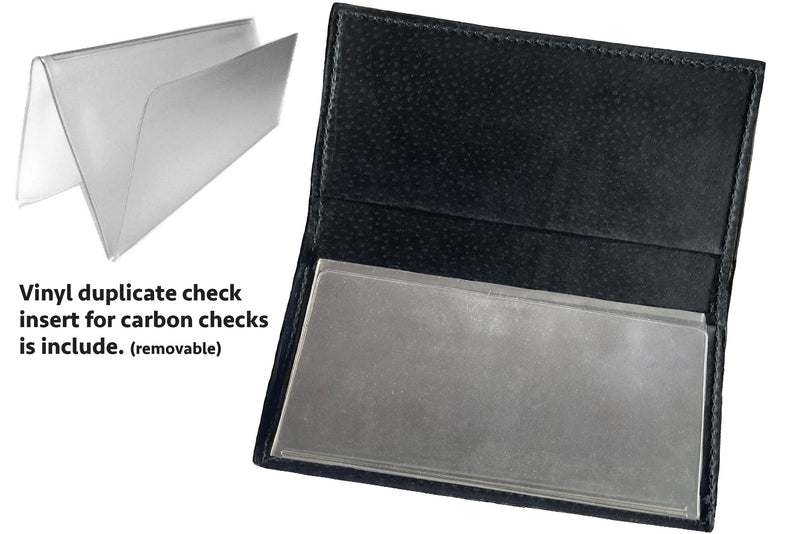 Black Ostrich Checkbook Cover - Bullhide Belts