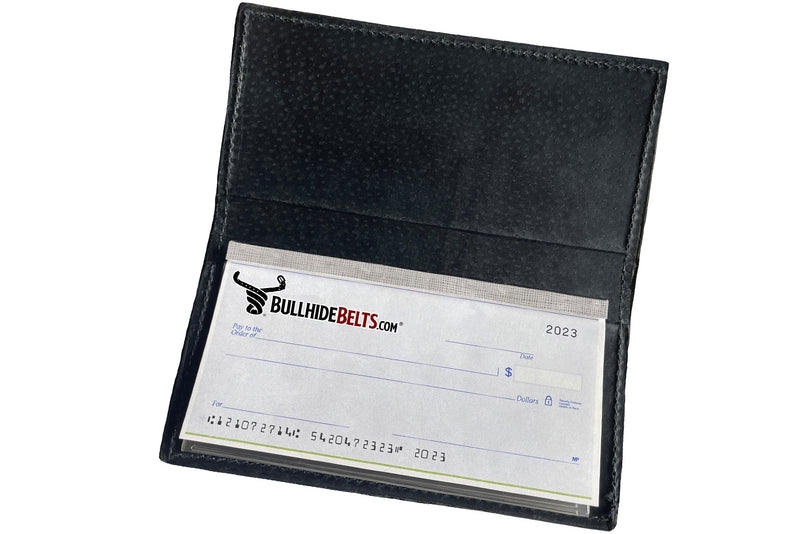 Black Alligator Checkbook Cover - Bullhide Belts