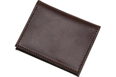 Brown Premium Leather Bifold Credit Card Wallet With ID Window - BullhideBelts.com