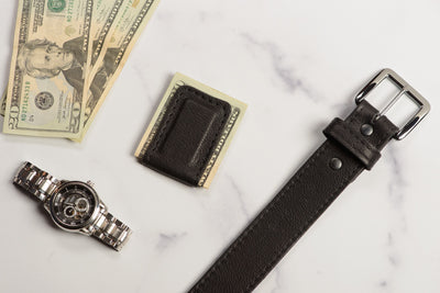 Black American Bison Cash Clip - Bullhide Belts