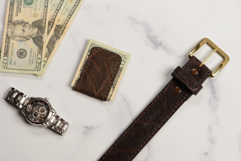 Dark Brown Elephant Cash Clip - Bullhide Belts