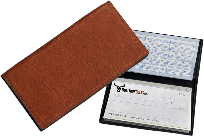 Brown American Bison Checkbook Cover - Bullhide Belts