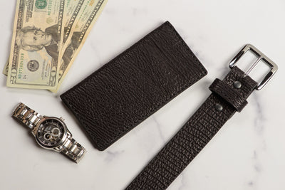 Black Shark Checkbook Cover - Bullhide Belts