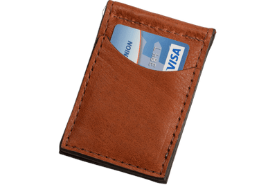 Brown Bison Bifold Slim Profile Wallet With Money Clip - Bullhide Belts