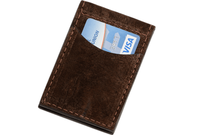 Brown Hippopotamus Bifold Slim Profile Wallet With Money Clip - Bullhide Belts