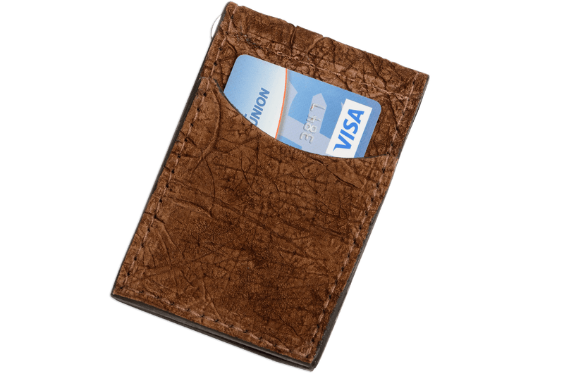 Tan Hippopotamus Bifold Slim Profile Wallet With Money Clip - Bullhide Belts