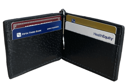 Brown Shark Bifold Slim Profile Wallet With Money Clip - Bullhide Belts