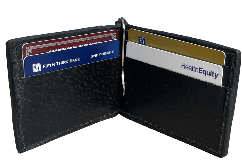 Rustic Brown Elephant Bifold Slim Profile Wallet With Money Clip - Bullhide Belts