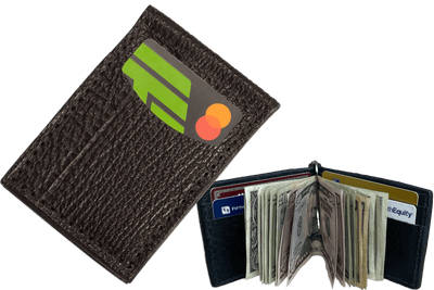 Black Shark Bifold Slim Profile Wallet With Money Clip - Bullhide Belts