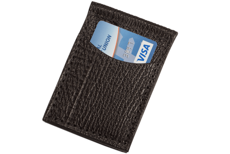 Black Shark Bifold Slim Profile Wallet With Money Clip - Bullhide Belts