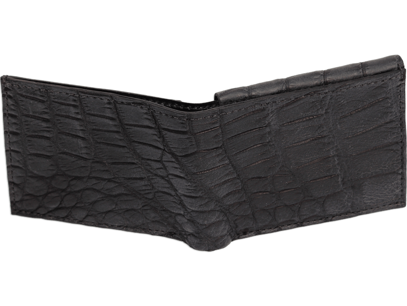 Black Alligator Luxury Designer Exotic Bifold Wallet With Flip Up ID Window **SHIPS APRIL 8th** - BullhideBelts.com
