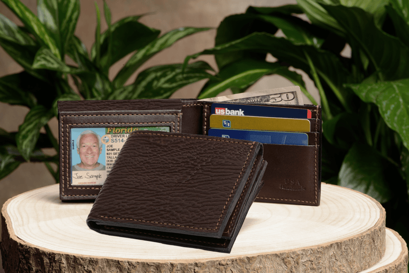 Brown Shark Luxury Designer Exotic Bifold Wallet With Flip Up ID Window **SHIPS APRIL 8th** - BullhideBelts.com