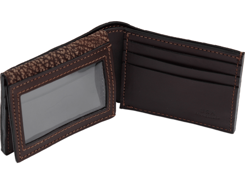 Brown Suede Shark Luxury Designer Exotic Bifold Wallet With Flip Up ID Window **SHIPS APRIL 8th** - BullhideBelts.com