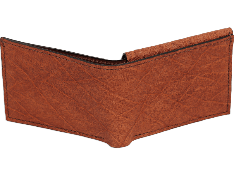 Caramel Brown Elephant Luxury Designer Exotic Bifold Wallet With Flip Up ID Window **SHIPS APRIL 8th** - BullhideBelts.com