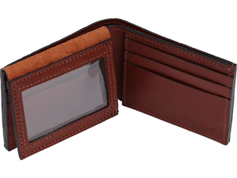 Caramel Brown Elephant Luxury Designer Exotic Bifold Wallet With Flip Up ID Window **SHIPS APRIL 8th** - BullhideBelts.com