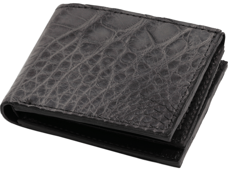 Gray Alligator Luxury Designer Exotic Bifold Wallet With Flip Up ID Window **SHIPS APRIL 8th** - BullhideBelts.com