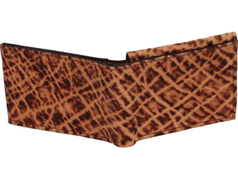 Rustic Brown Elephant Luxury Designer Exotic Bifold Wallet With Flip Up ID Window **SHIPS APRIL 8th** - BullhideBelts.com