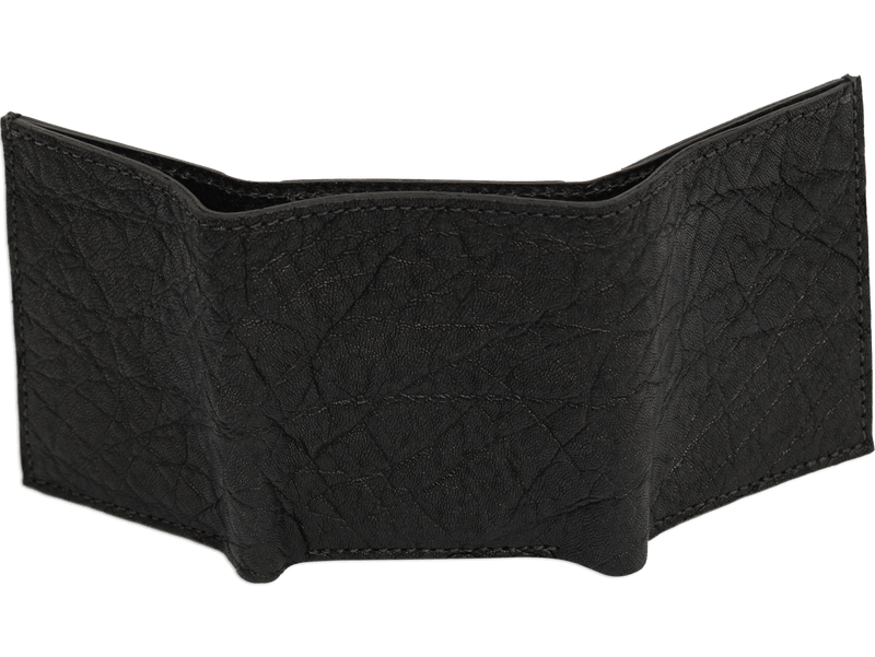 Black Elephant Luxury Designer Exotic Trifold Wallet With ID Window - BullhideBelts.com