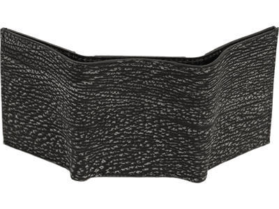 Black Suede Shark Luxury Designer Exotic Trifold Wallet With ID Window - BullhideBelts.com