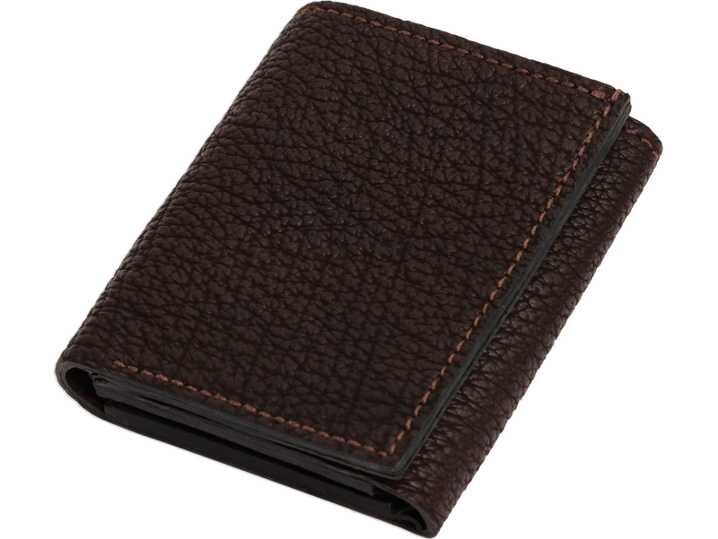 Brown Shark Luxury Designer Exotic Trifold Wallet With ID Window - BullhideBelts.com