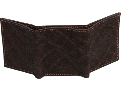 Dark Brown Elephant Luxury Designer Exotic Trifold Wallet With ID Window - BullhideBelts.com