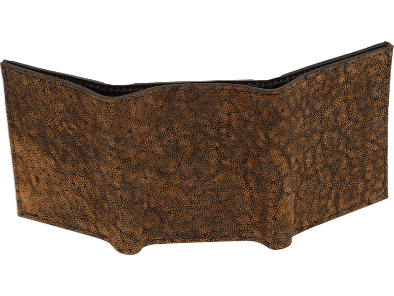 Tree Bark Elephant Luxury Designer Exotic Trifold Wallet With ID Window - BullhideBelts.com