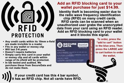 RFID Blocking Card (Insert into your wallet purchase to protect your cards from scanners) - Bullhide Belts